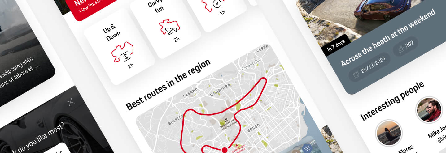 Porsche ROADS App Light Mode
