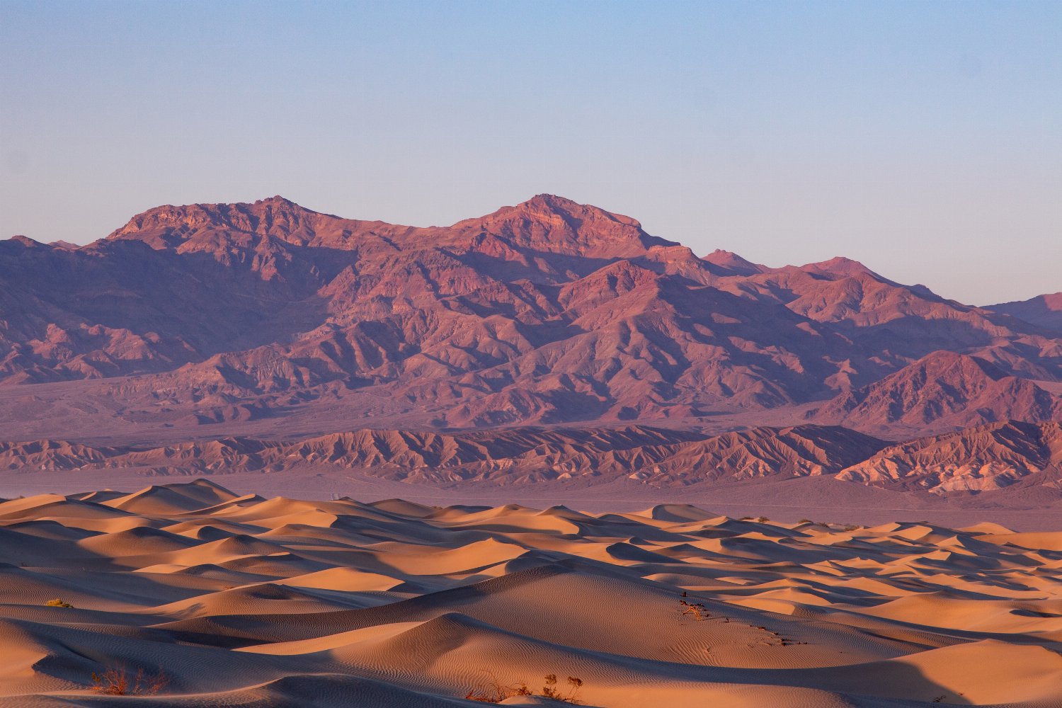Desert sand dunes in Death Valley