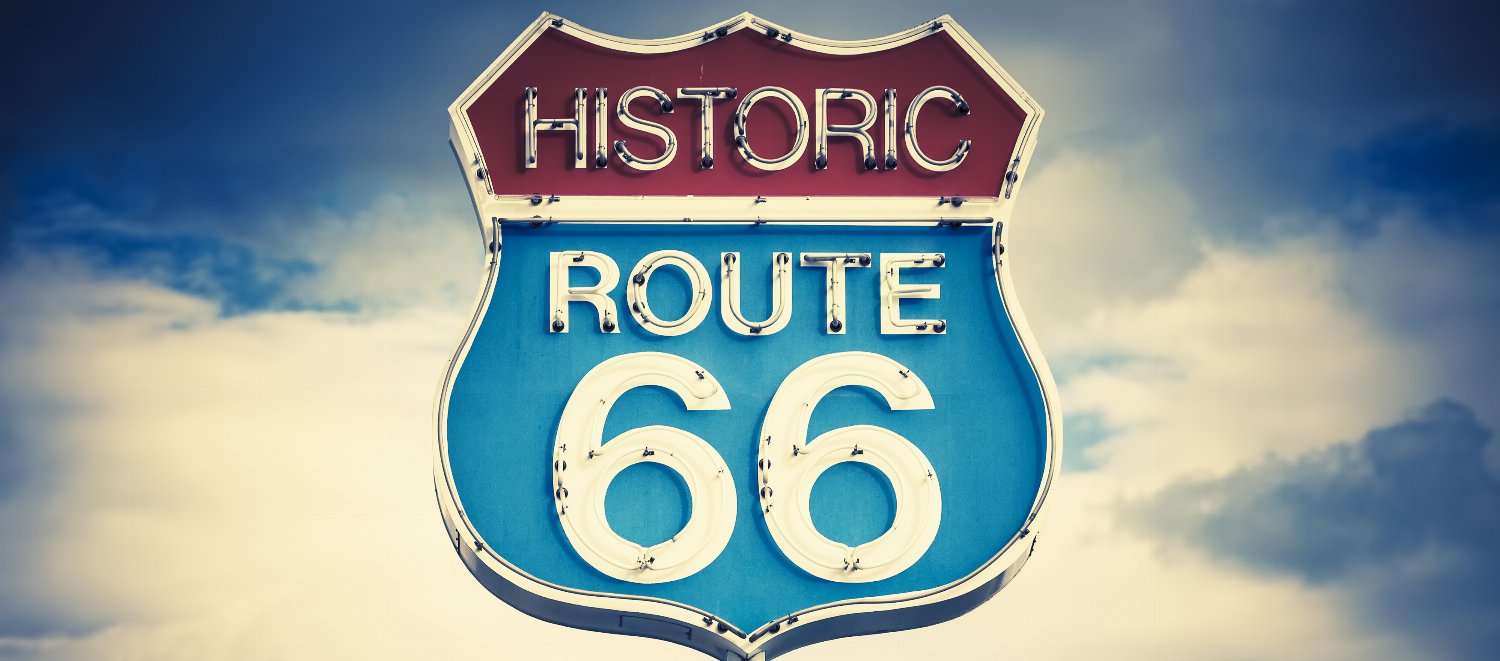 Historisches Route 66-Schild