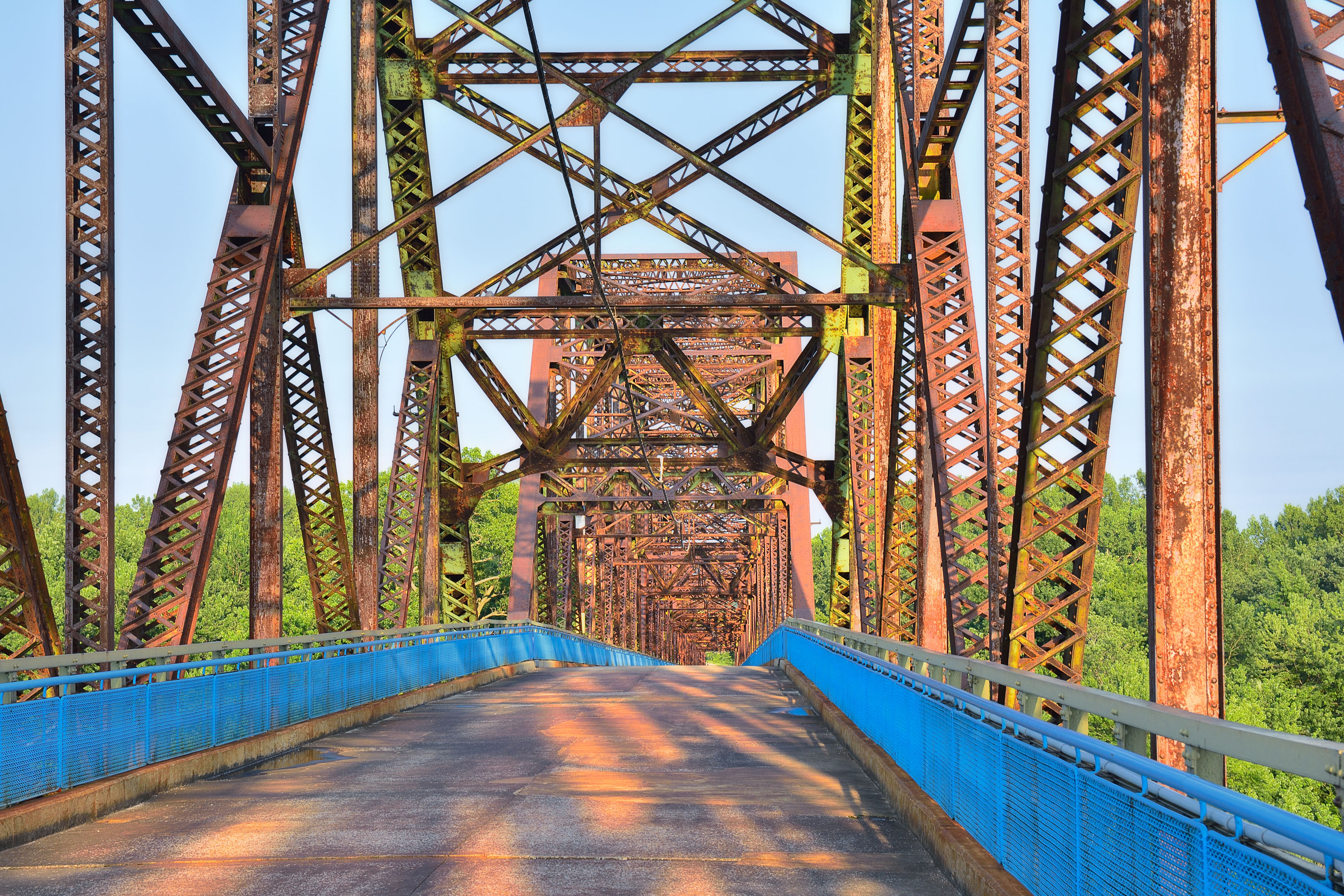 Die alte Chain of Rocks-Brücke, einst Teil der Route 66.