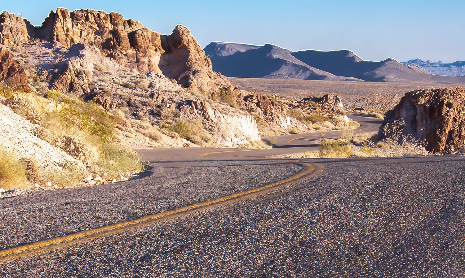 US Route 66 kurvenreiche Wüstenstraße