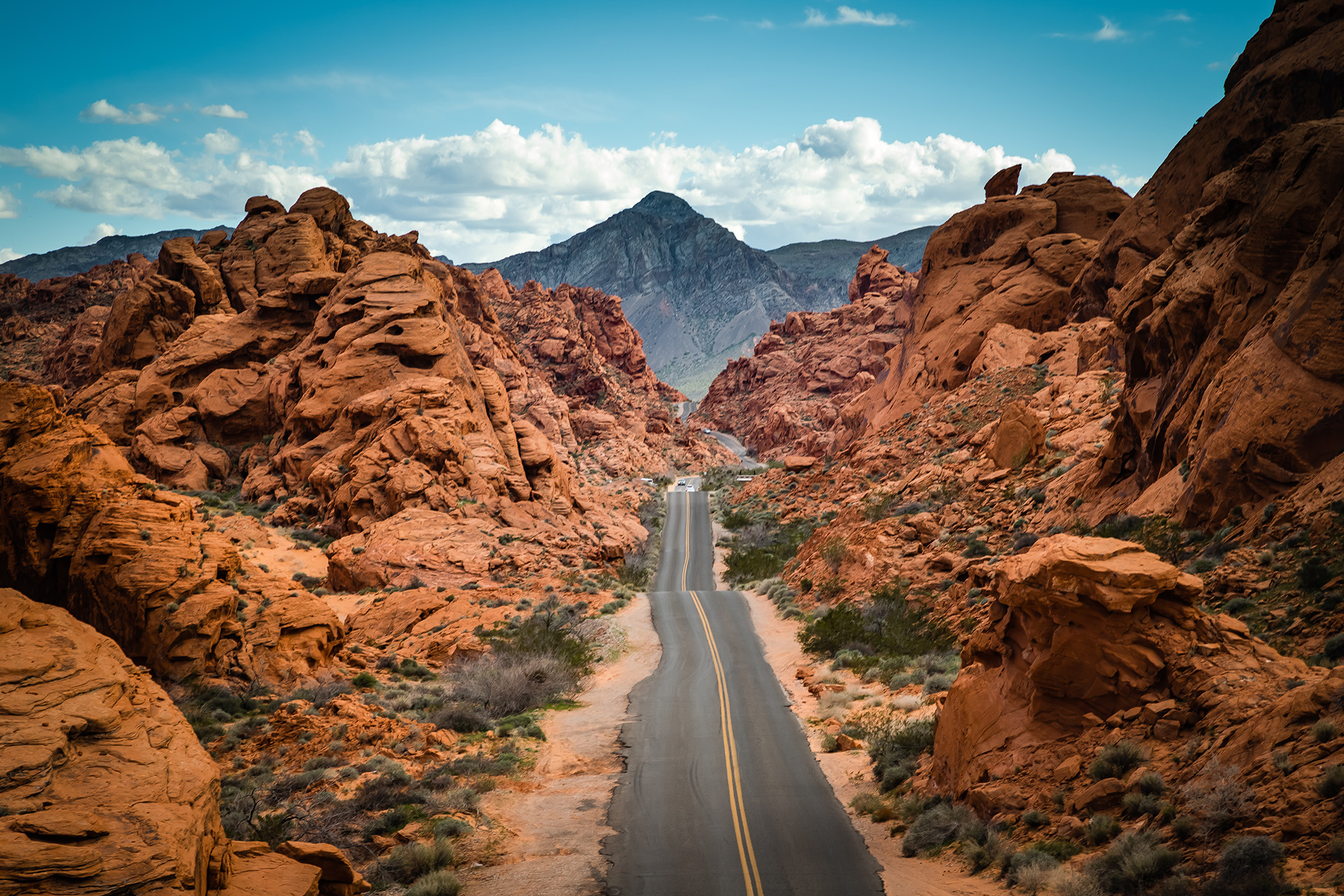 Las Vegas scenic drives Nevada mountain road