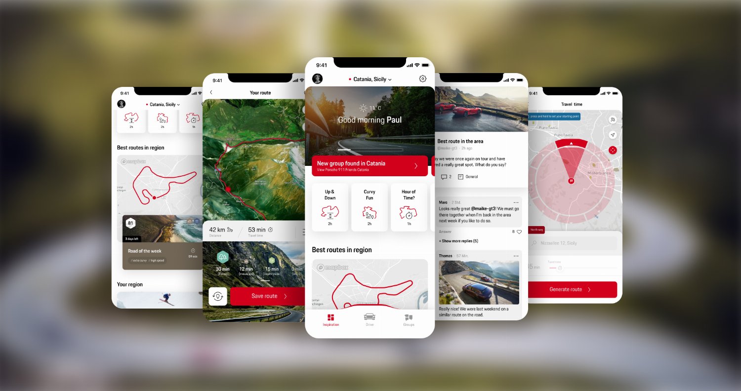 5 Ui Screens - teaser for ROADS app